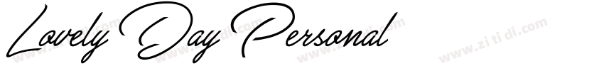 Lovely Day Personal字体转换 Lovely Day Personal字体转换